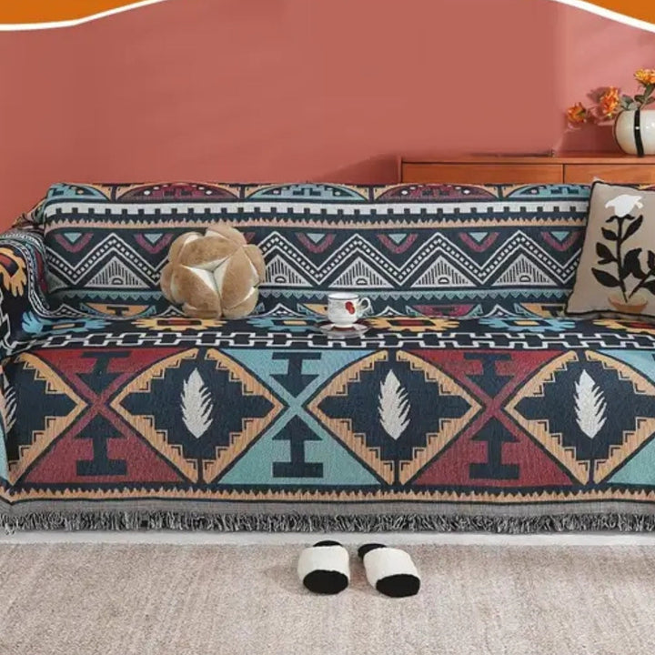Aztec Geometrisk Mønster Sofabetræk Boho