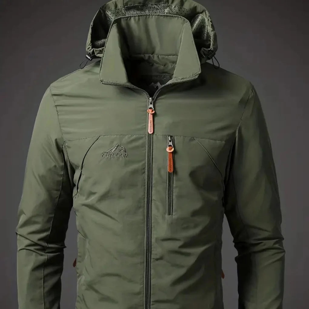 Vandtæt og vindtæt outdoor-jakke til mænd