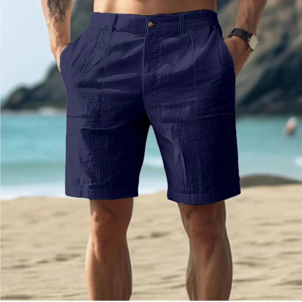Afslappede herreshorts i hør til sommerdage