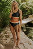 Colorblock bikinisæt med cutback