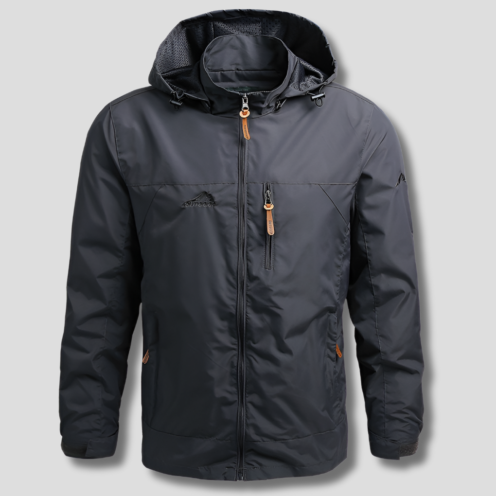 Vandtæt og vindtæt outdoor-jakke til mænd