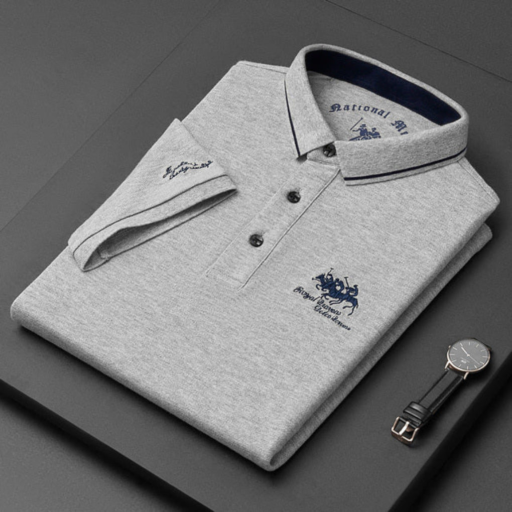 Herre casual poloshirt med knapper