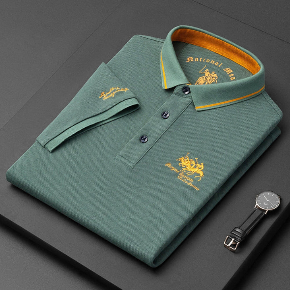 Herre casual poloshirt med knapper