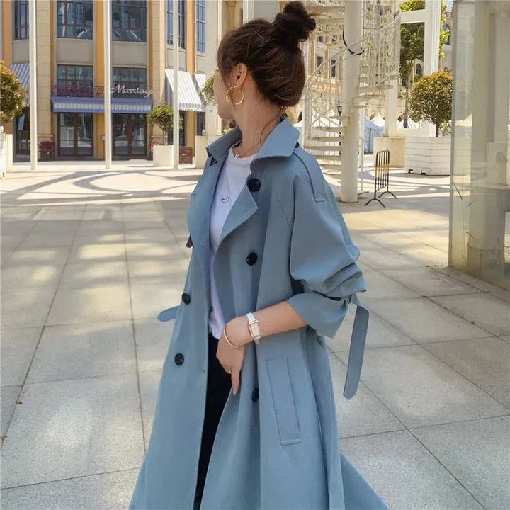 Yael - Klassisk Lang Trenchcoat til Kvinder-Modiva