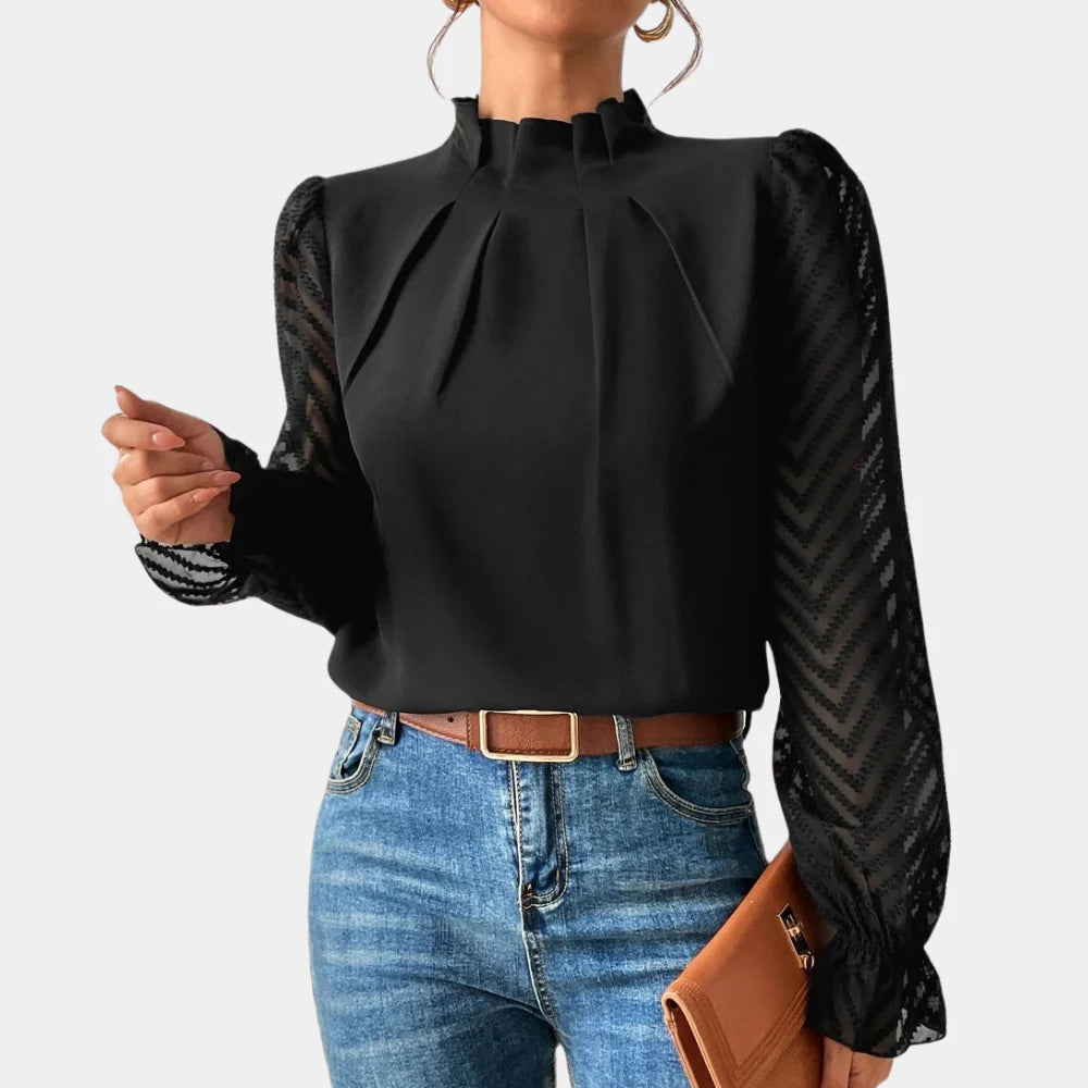 Elegant langærmet top til kvinder