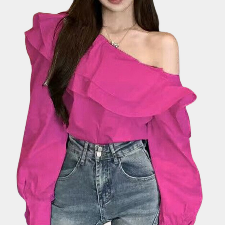 Off-shoulder bluse til Kvinder