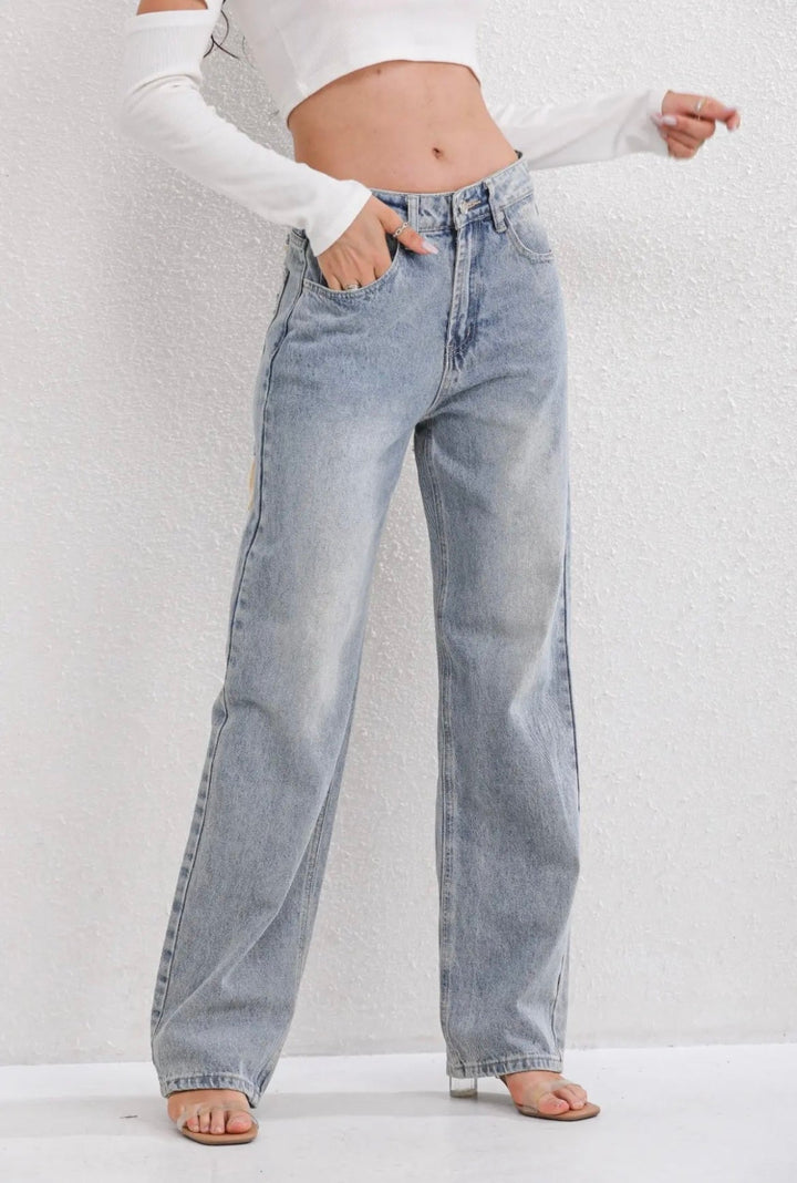 Kvinders Vintage slidte Jeans
