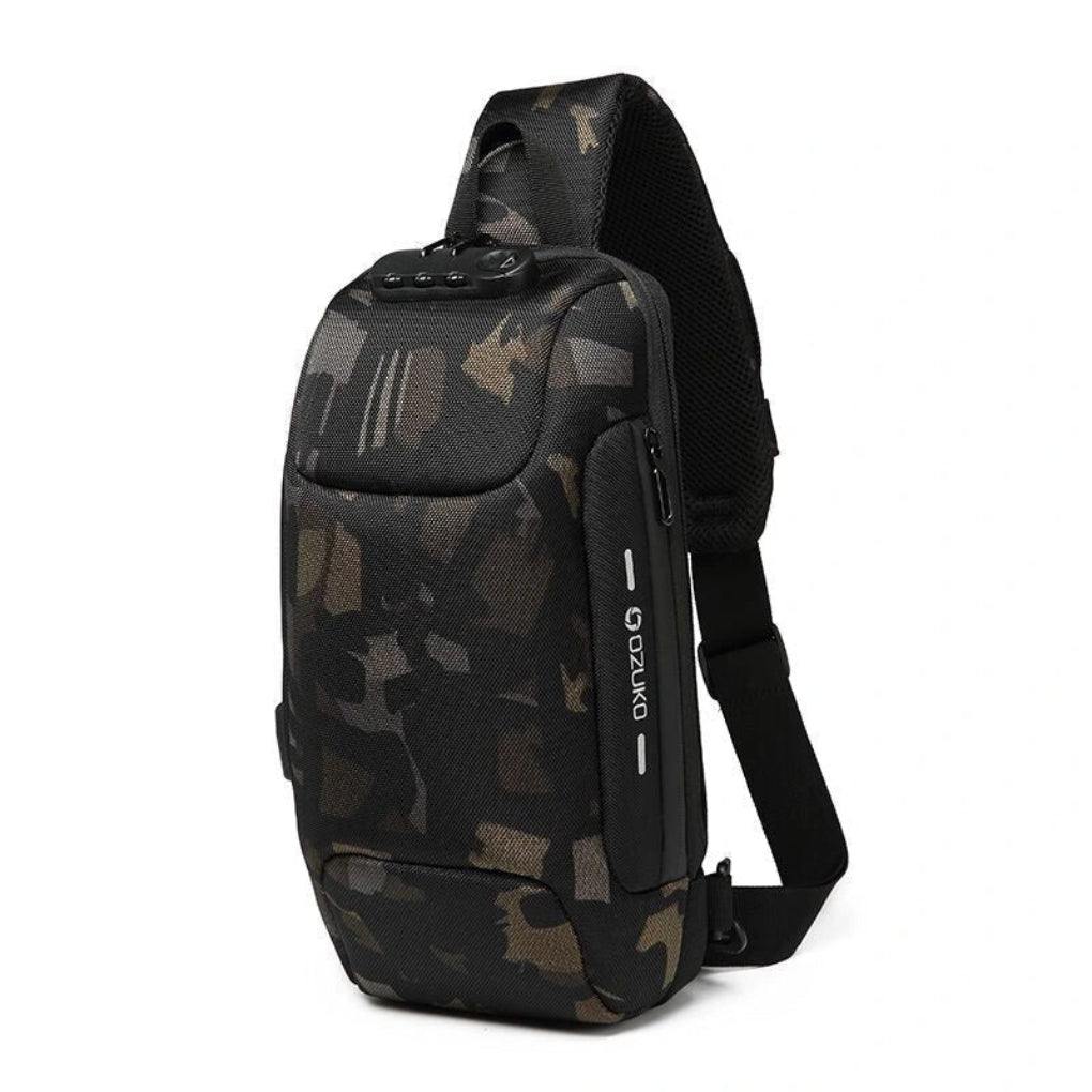 Smart Crossbody Rejsetaske – Anti-tyveri Design med Indbygget USB-Port