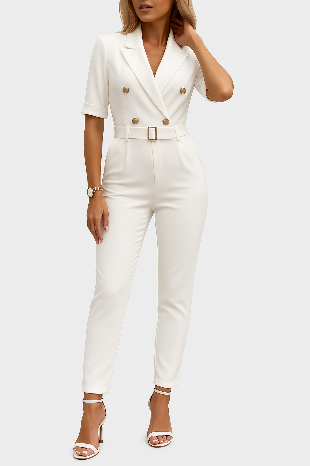 Elegant jumpsuit med bælte