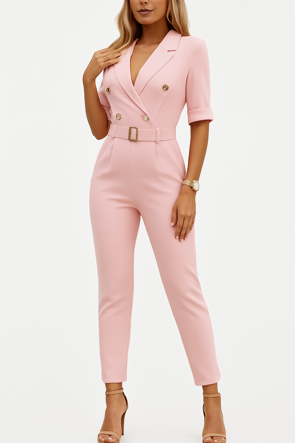 Elegant jumpsuit med bælte