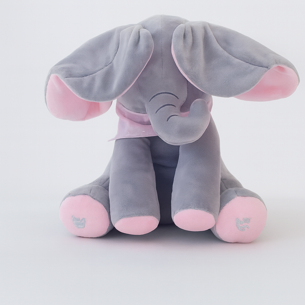 Peek-a-boo elefant plyslegetøj