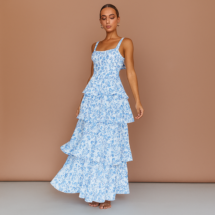 Boho Blomster Maxikjole