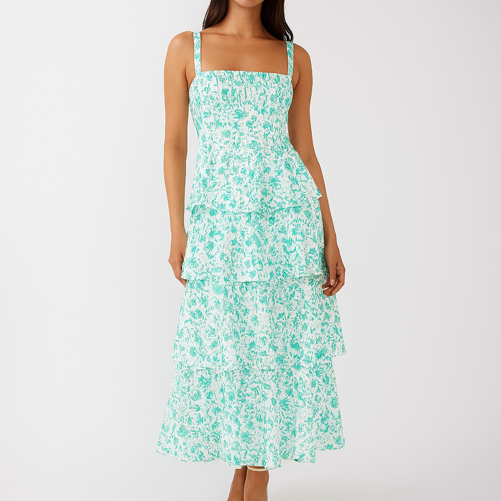 Boho Blomster Maxikjole