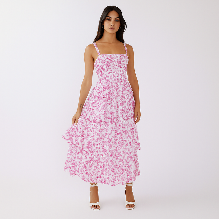 Boho Blomster Maxikjole