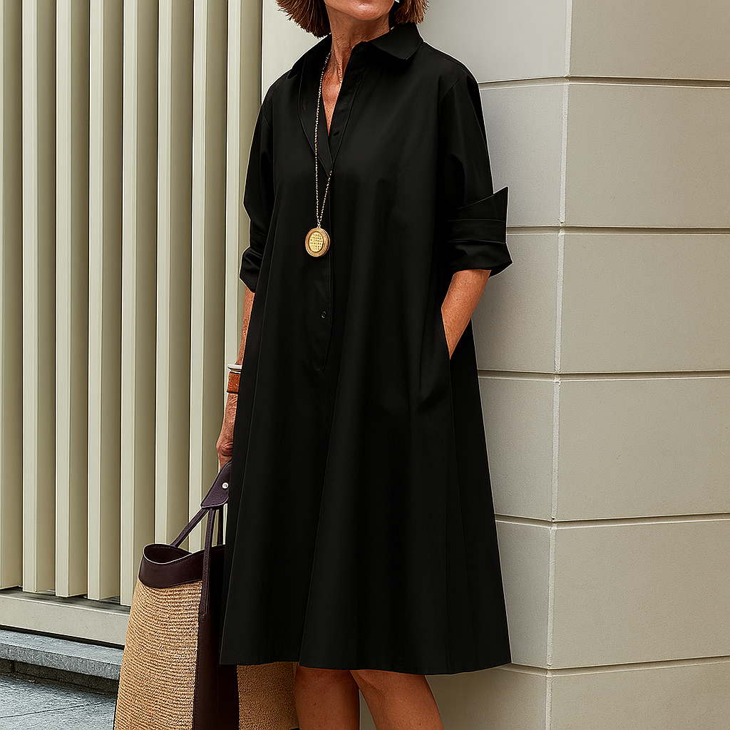 Tidløs minimalistisk stil for ubesværet elegance på kjolen