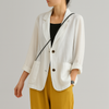 Blazer i afslappet pasform med naturlige fibre