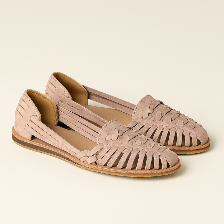 Damesandaler med lukket tå og rem, slingback