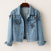 Iøjnefaldende denimjakke til kvinder
