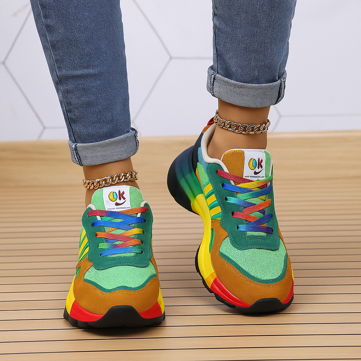 Farverige Casual Platform Sneakers