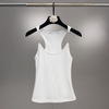 Dame ribbet tanktop med usynlige stropper