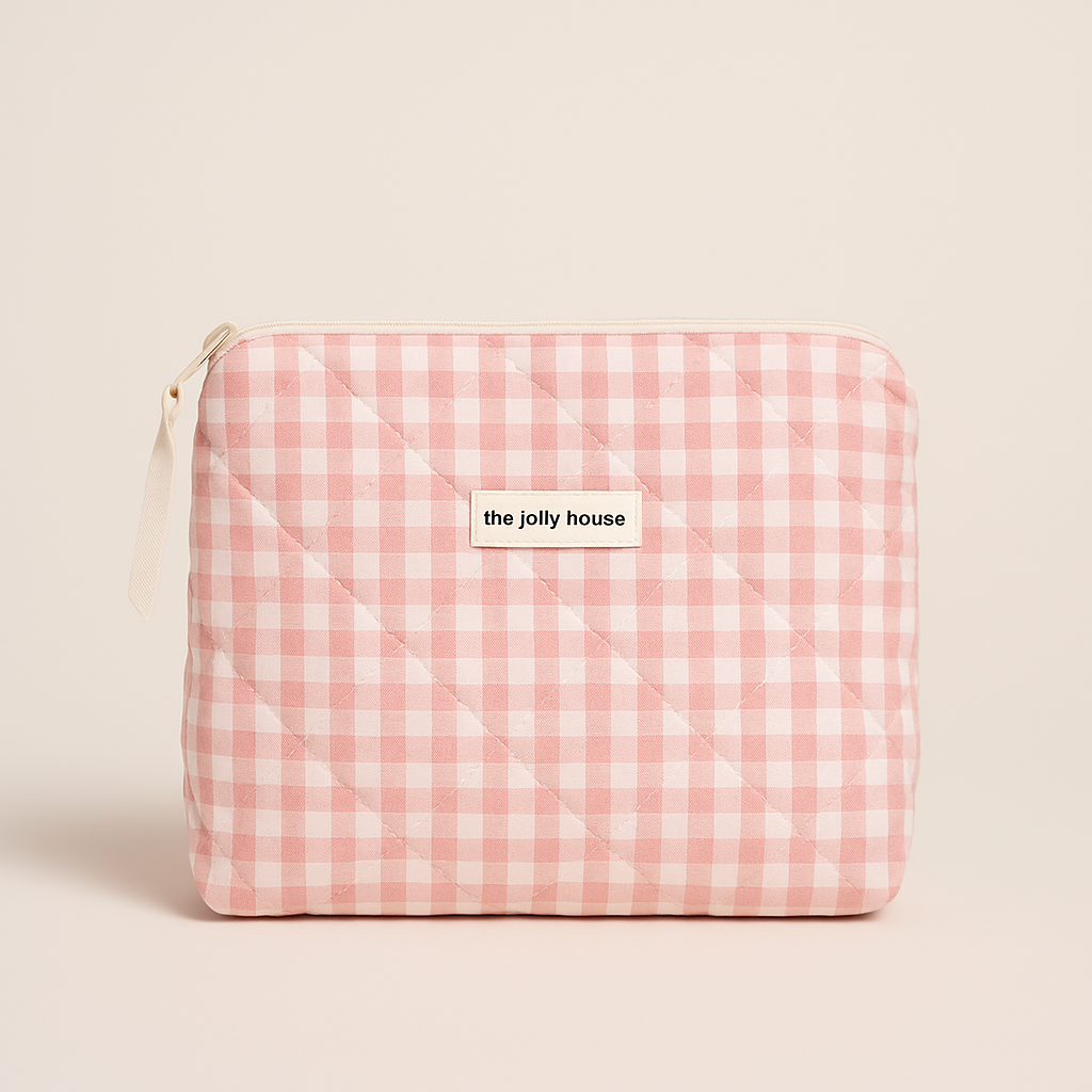 Plaid Quilted Cosmetic Organize