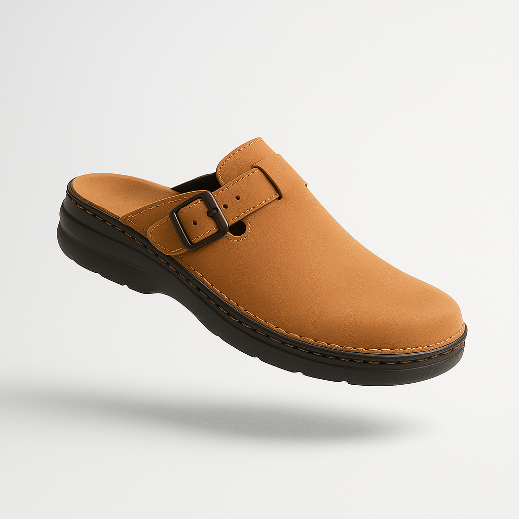 Læder-Slip-On Unisex Træsko