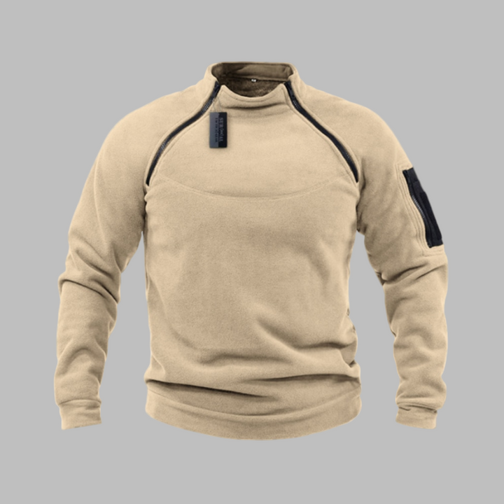 Vindtæt og taktisk fleece-sweater til mænd