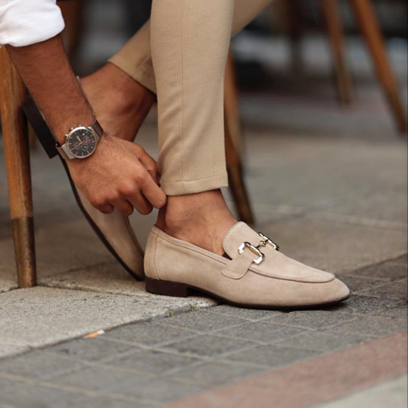 Elegante ruskindsloafers med tidløst design