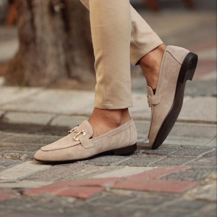 Elegante ruskindsloafers med tidløst design