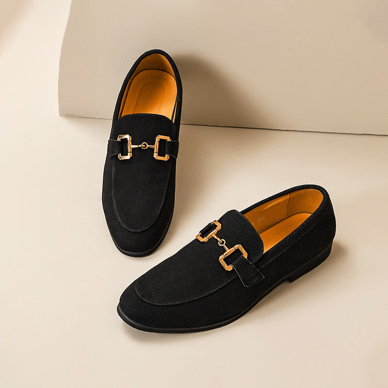 Elegante ruskindsloafers med tidløst design