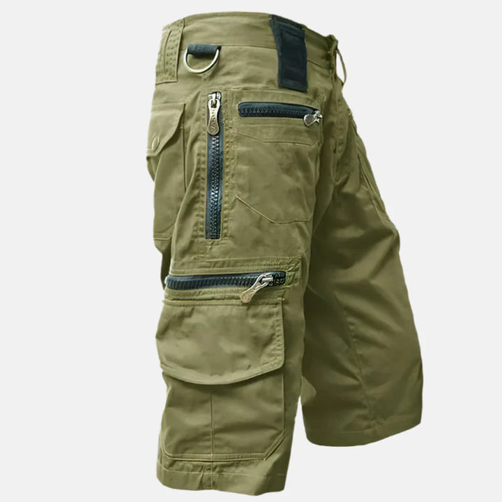Herre Utility Cargo Shorts med knælang pasform