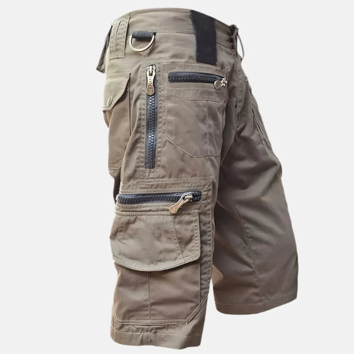 Herre Utility Cargo Shorts med knælang pasform