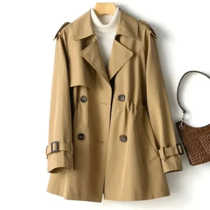 Klassisk dobbeltradet trenchcoat til kvinder