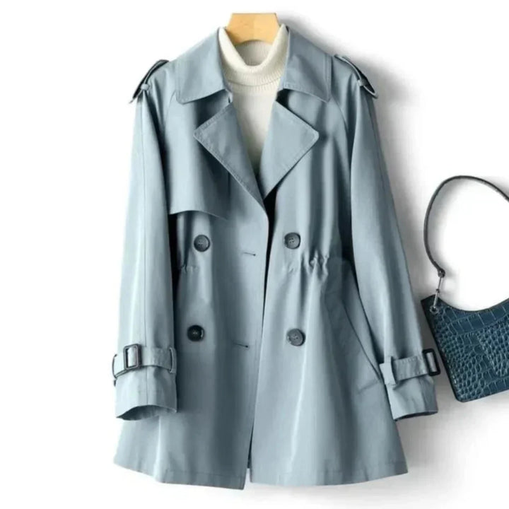 Klassisk dobbeltradet trenchcoat til kvinder