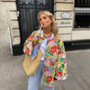 Graciela - Blomstret Quiltet Pufferjakke