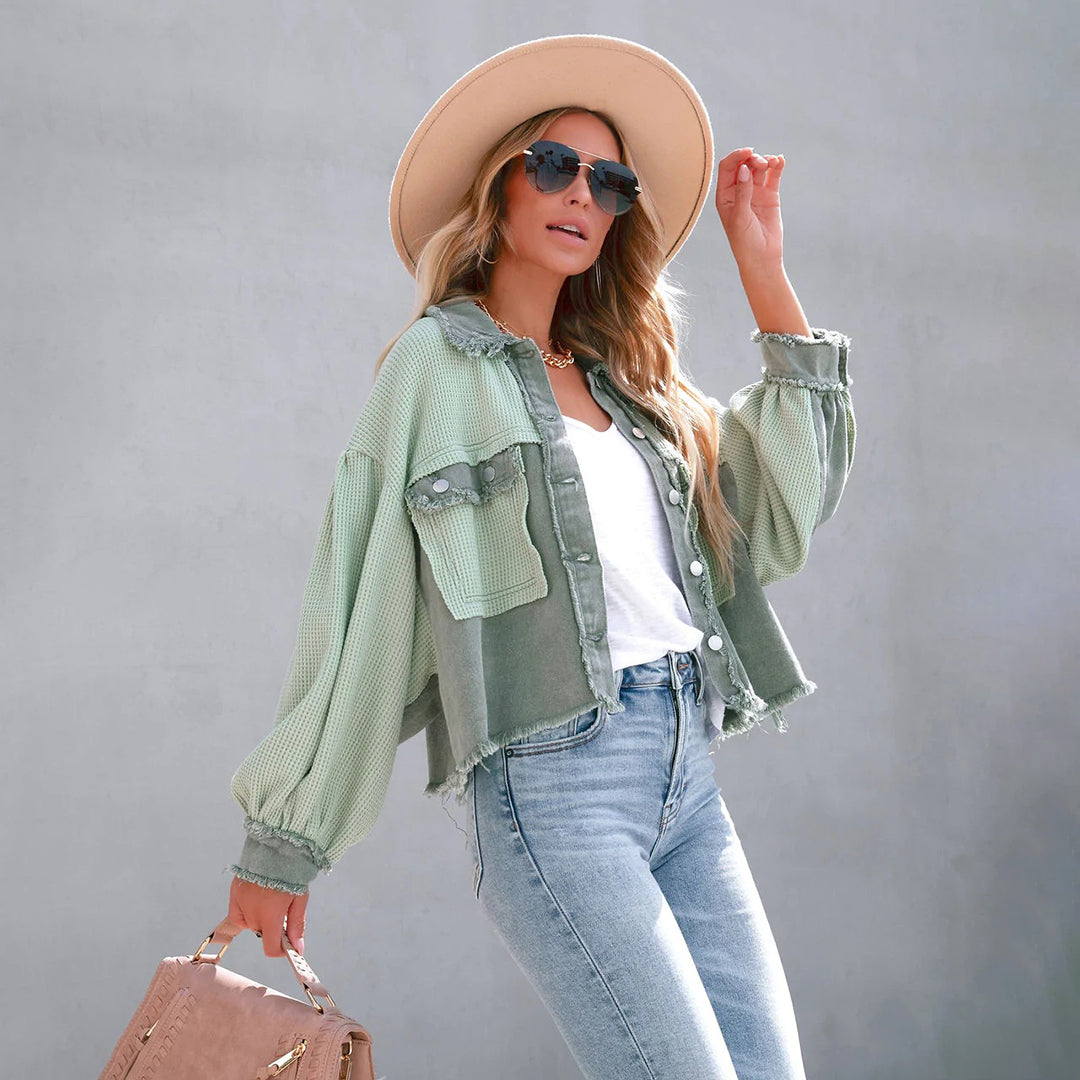 Gisele - Stilfuld Cropped Jakke til Kvinder-Modiva
