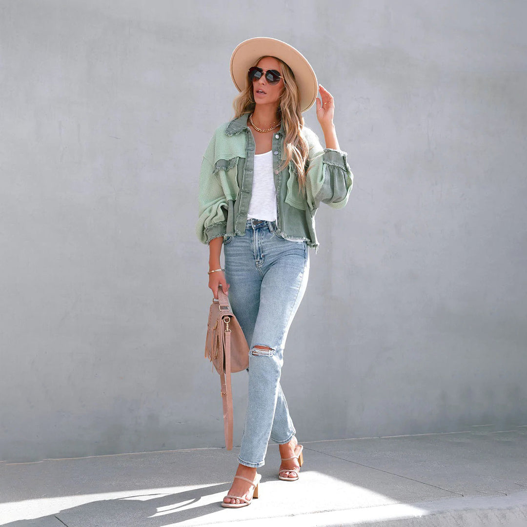Gisele - Stilfuld Cropped Jakke til Kvinder-Modiva