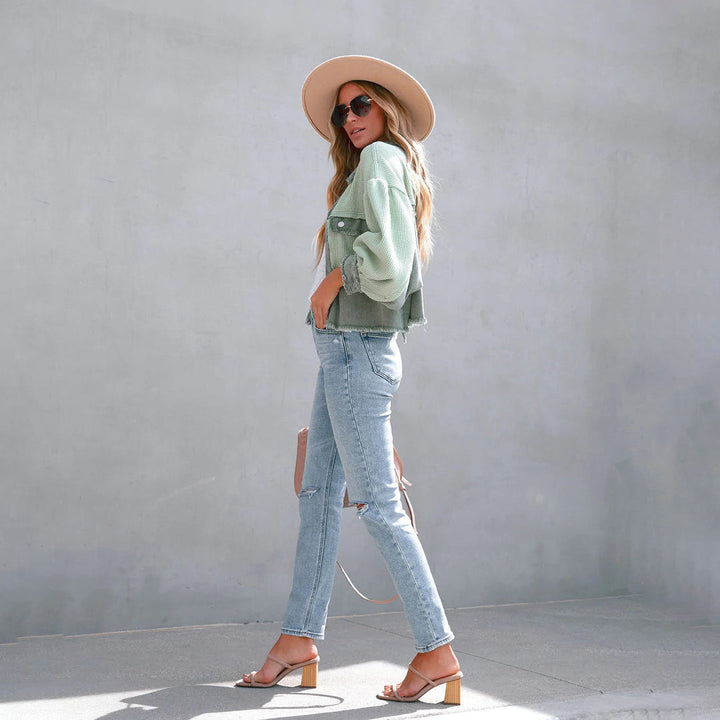 Gisele - Stilfuld Cropped Jakke til Kvinder-Modiva
