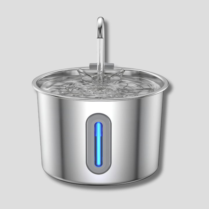 Vandfontæne i rustfrit stål til katte og små hunde