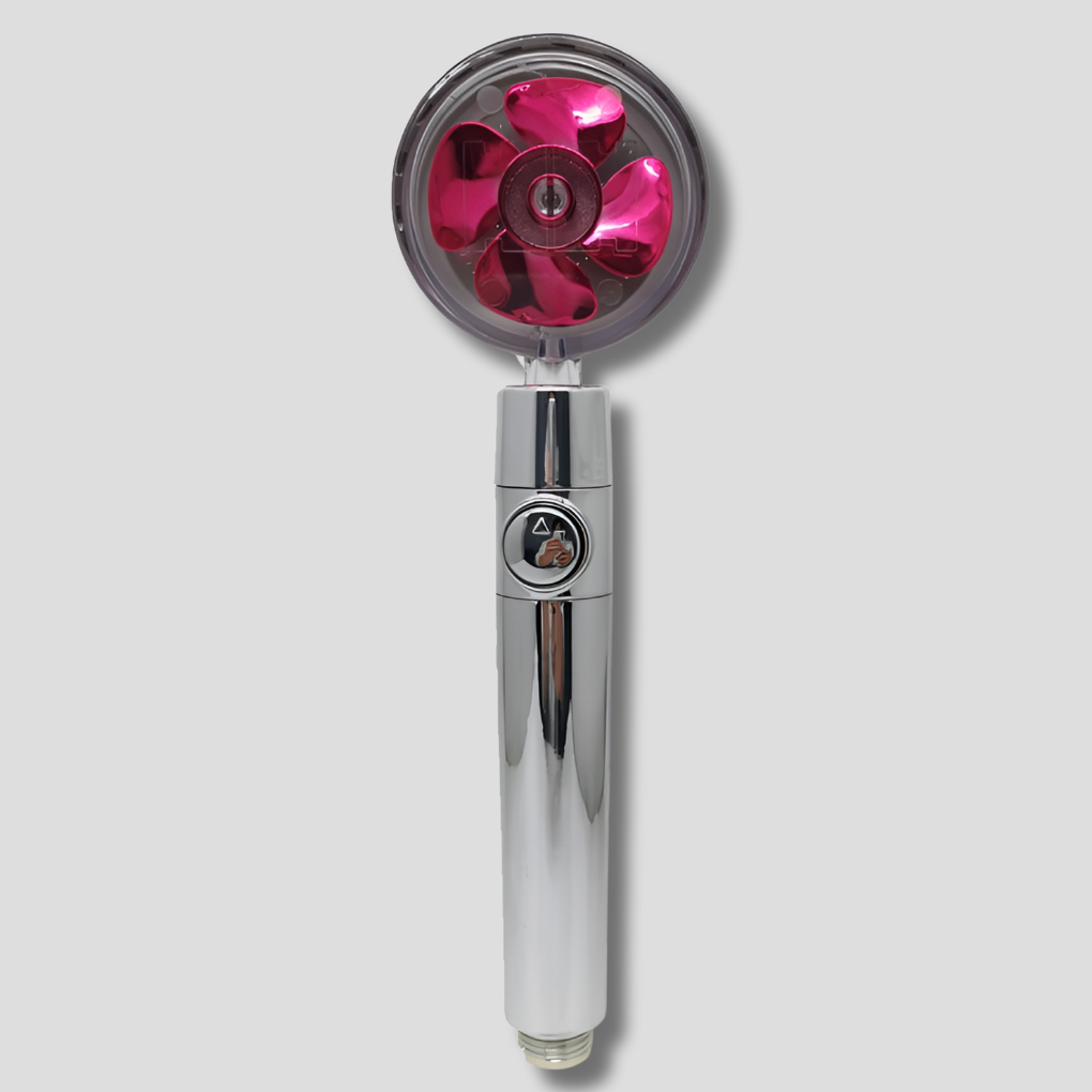 Brusehoved med roterende propel højtryksregneffekt