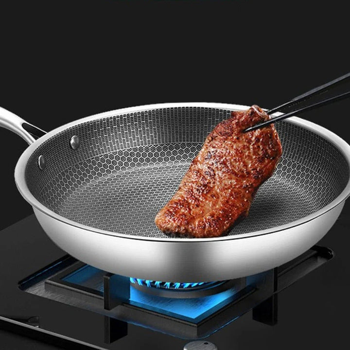 Non-stick stegepande i rustfrit stål