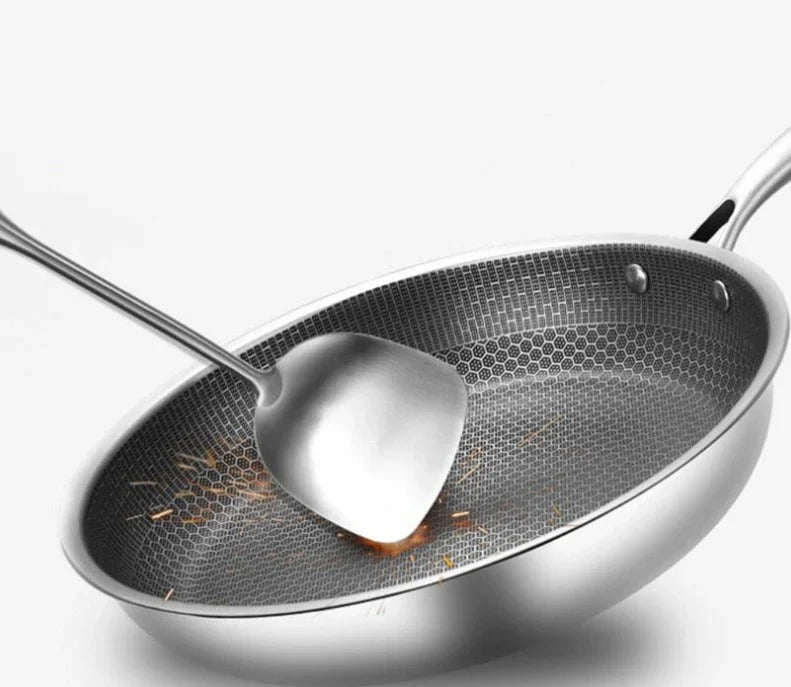 Non-stick stegepande i rustfrit stål