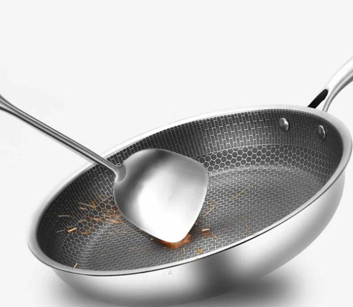 Non-stick stegepande i rustfrit stål