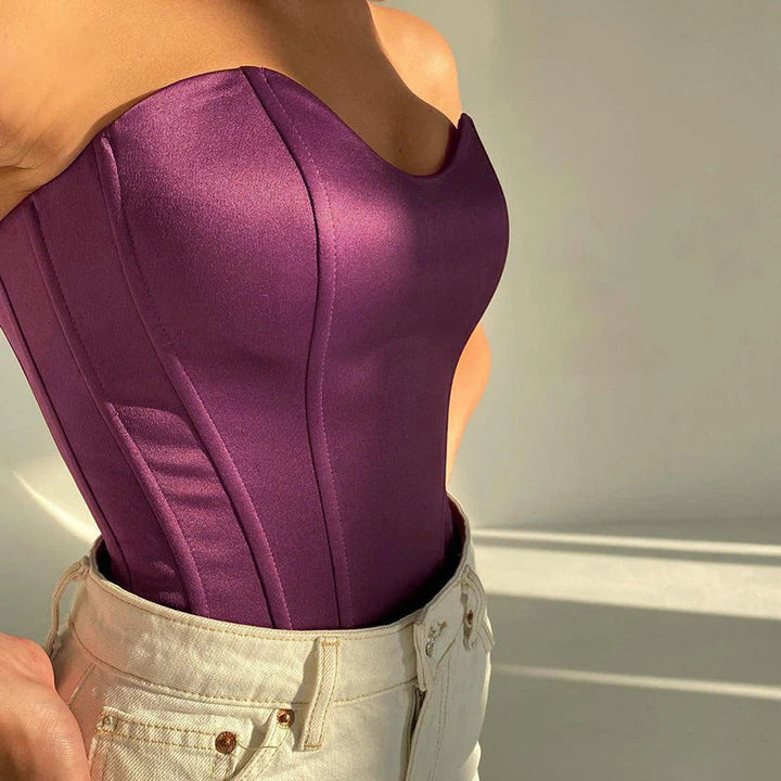 Stropløs korset crop top