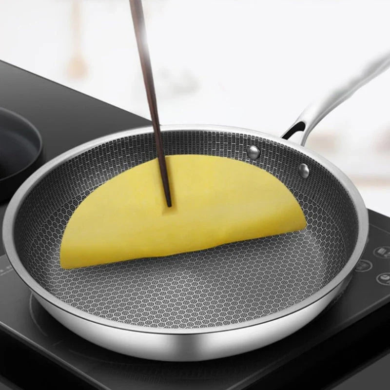 Non-stick stegepande i rustfrit stål