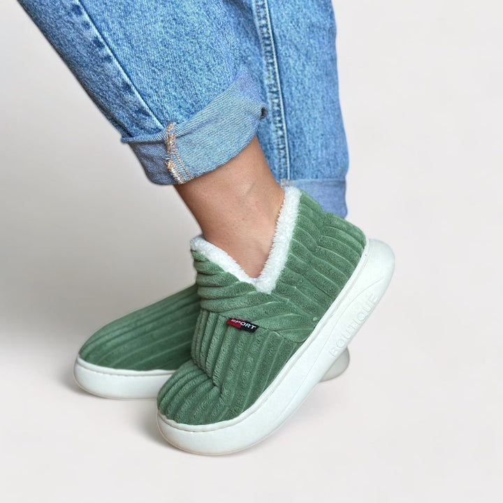 Ultravarme ergonomiske pelshjemmesko