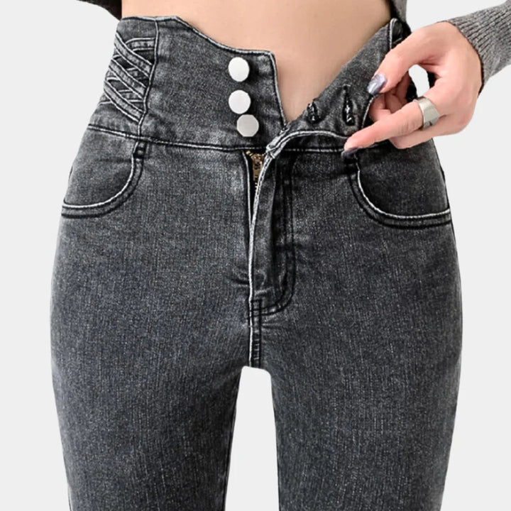 Højtaljede damejeans