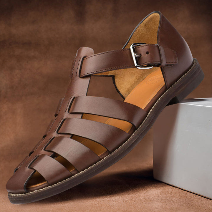 Mænd ' s Premium Læder Sandaler