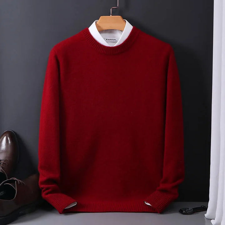 Klassiske Cashmere-Blanding Mænds Pullover