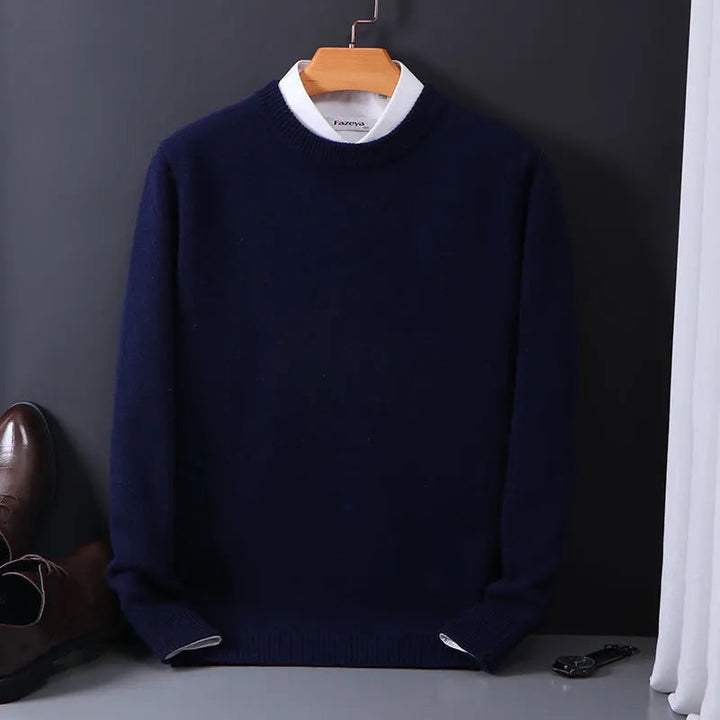 Klassiske Cashmere-Blanding Mænds Pullover